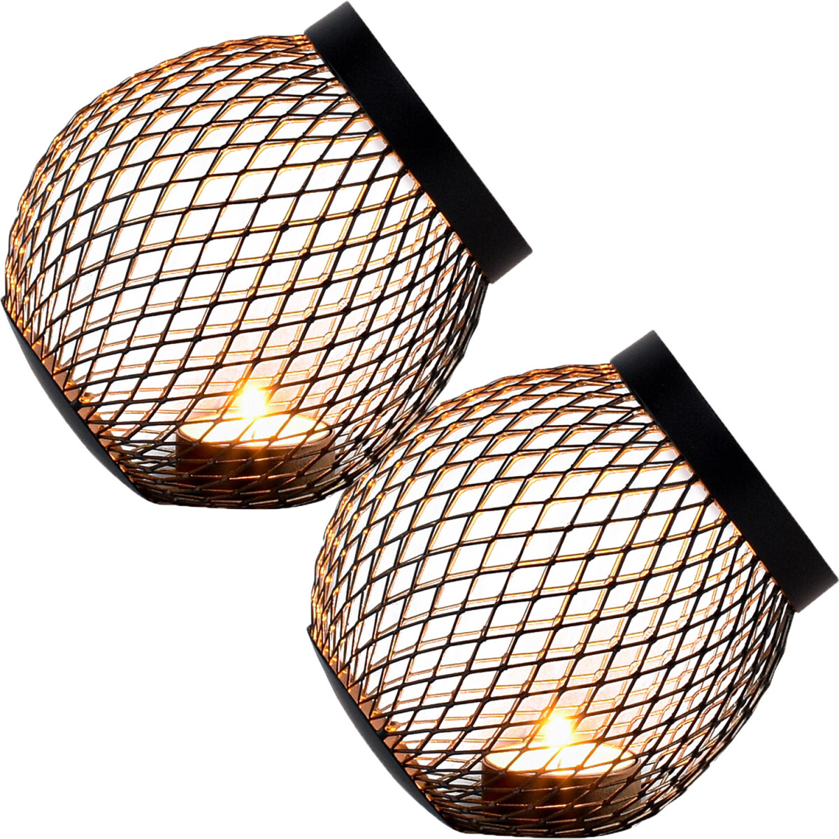 Set van 2 Scandinavische decoratieve theelichthouders, kande