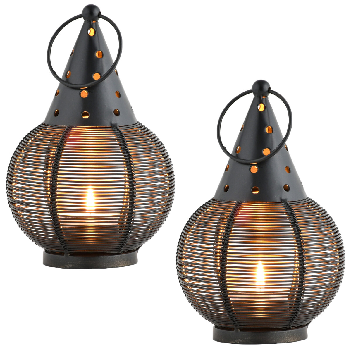 Set van 2 gotische decoratieve windlicht box