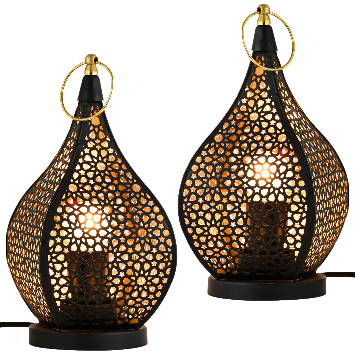 Set van 2 oosterse decoratieve tafellampen / nachtlampjes: B