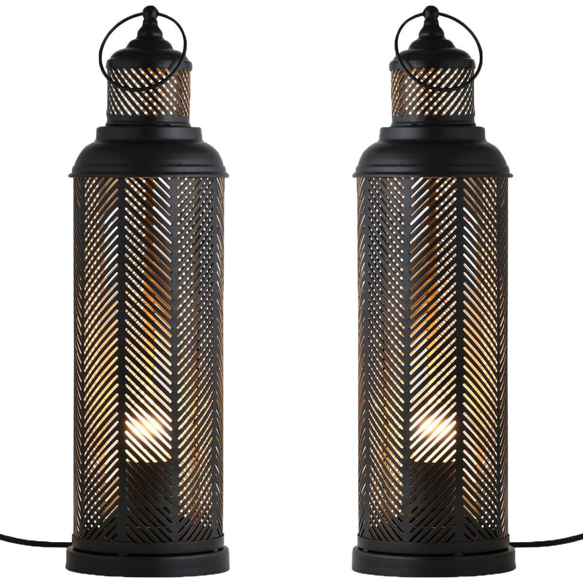 Set van 2 Scandinavische decoratieve tafellampen, staande la