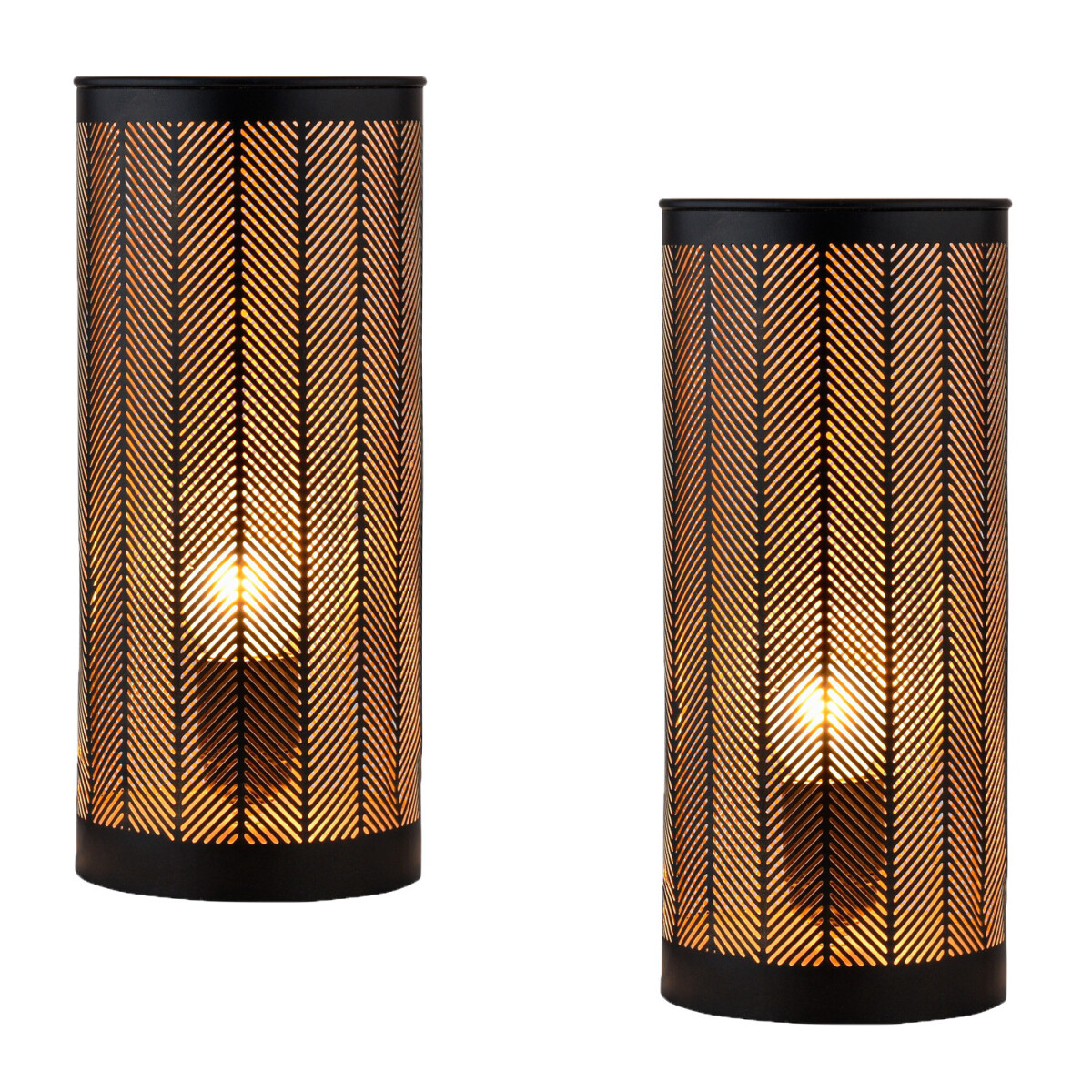 Set van 2 Scandinavische decoratieve nachtlampjes/tafellampj