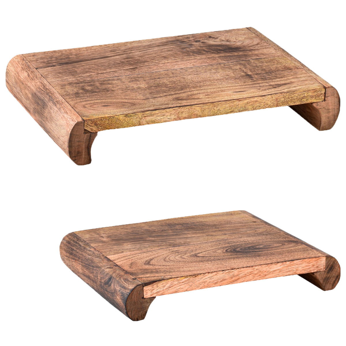 Set van 2 Japanse decoratieve dienbladen, houten dienblad en
