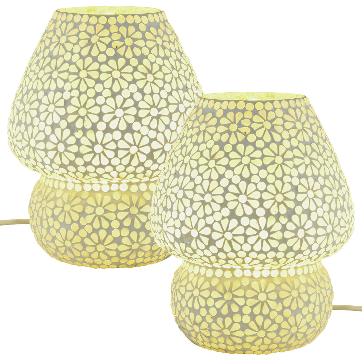 Set van 2 boho-decoratieve tafellampjes / nachtlampjes van g
