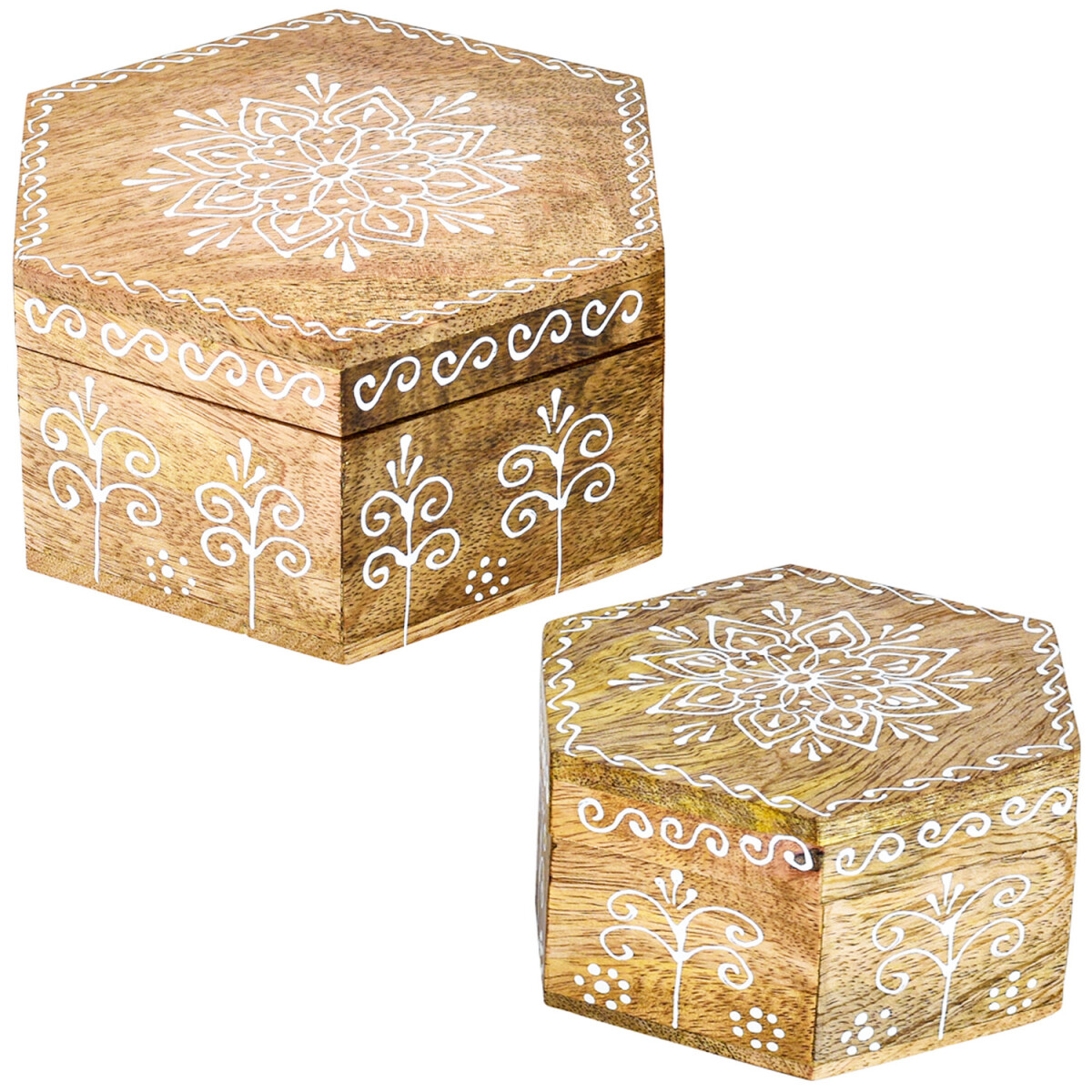 Set van 2 boho-decoratieve opbergdoosjes Hajdar 3