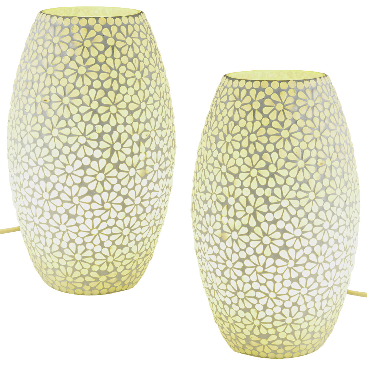 Set van 2 boho-decoratieve tafellampjes, box