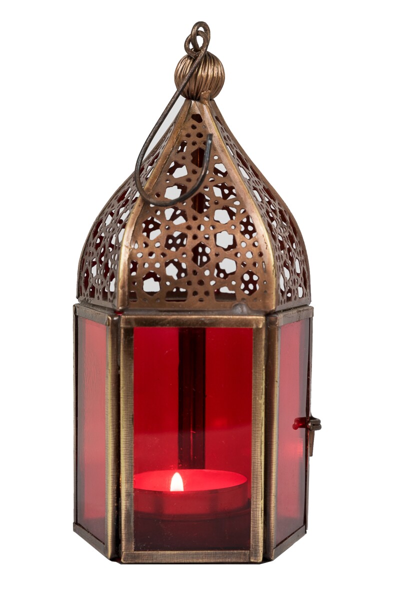 Oosterse lantaarn Meena - Rood box
