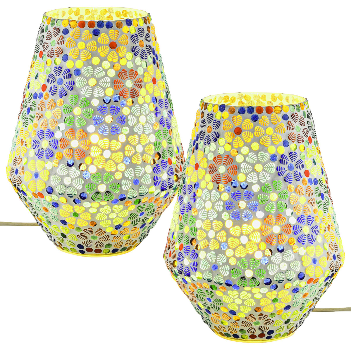 Set van 2 boho-decoratieve tafellampjes, nachtlampjes van...