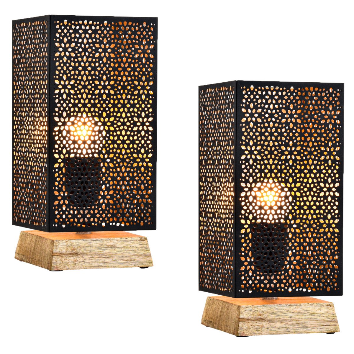 Set van 2 esthetische decoratieve tafellampen/nachtlampjes v