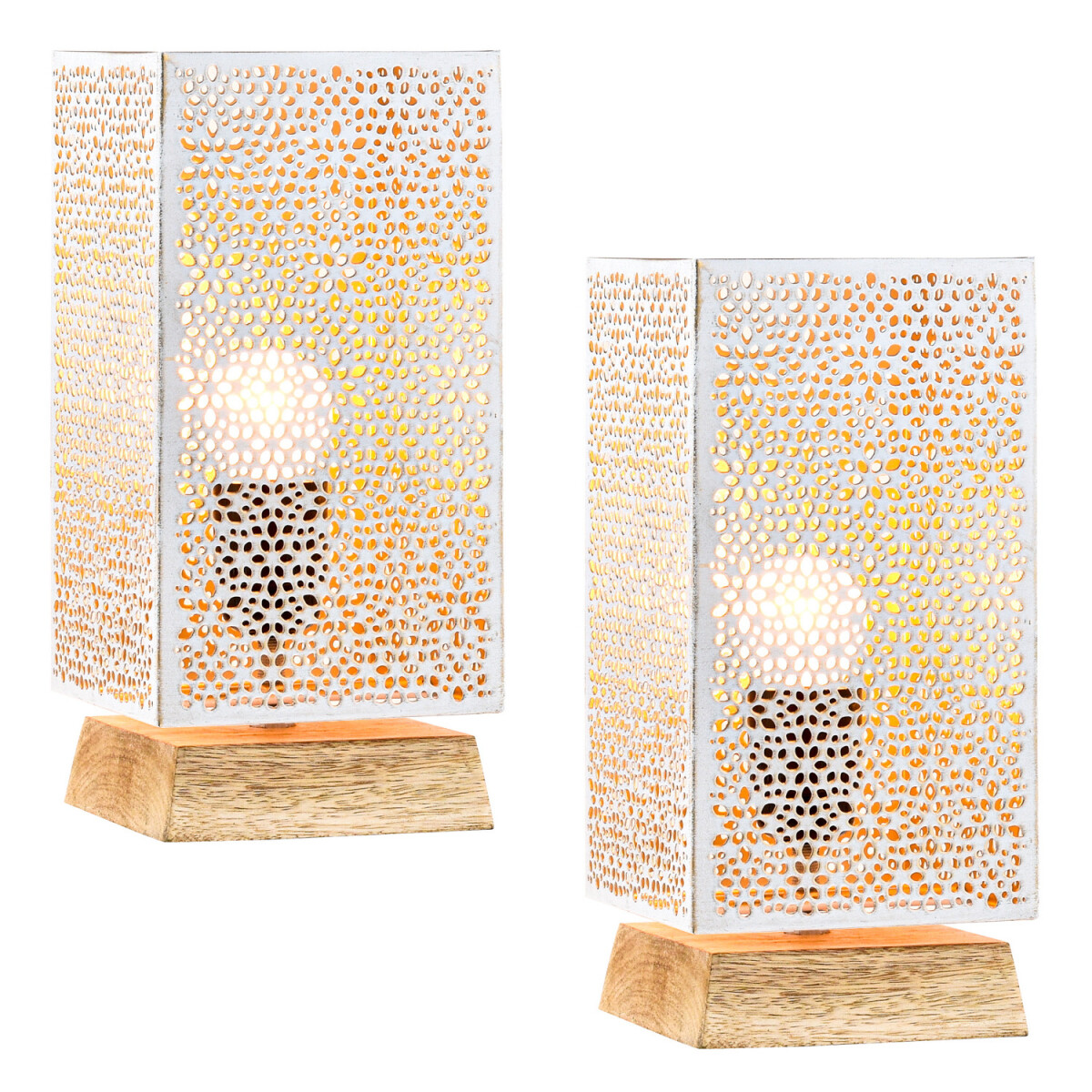 Set van 2 boho-decoratieve tafellampen/nachtlampjes, Autigan
