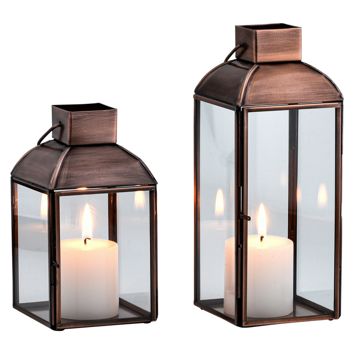 Set van 2 vintage decoratieve lantaarns/ box