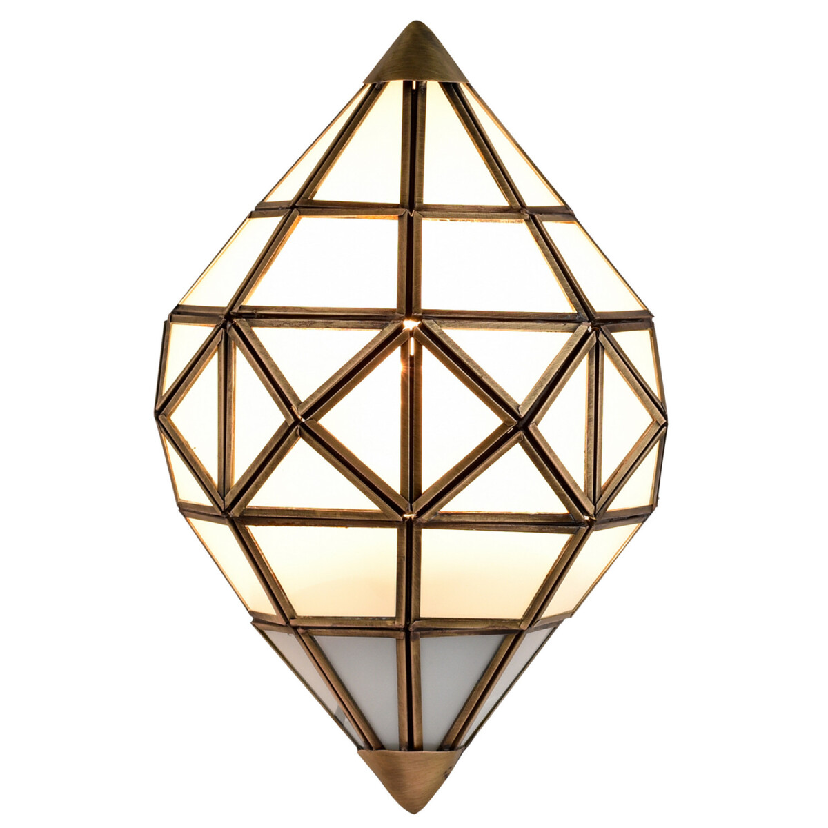 Wandlamp Ansheo wit metaal en glas | H 2 box