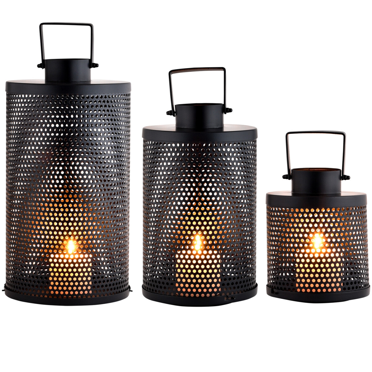 Set van 3 Scandinavische decoratieve lan box