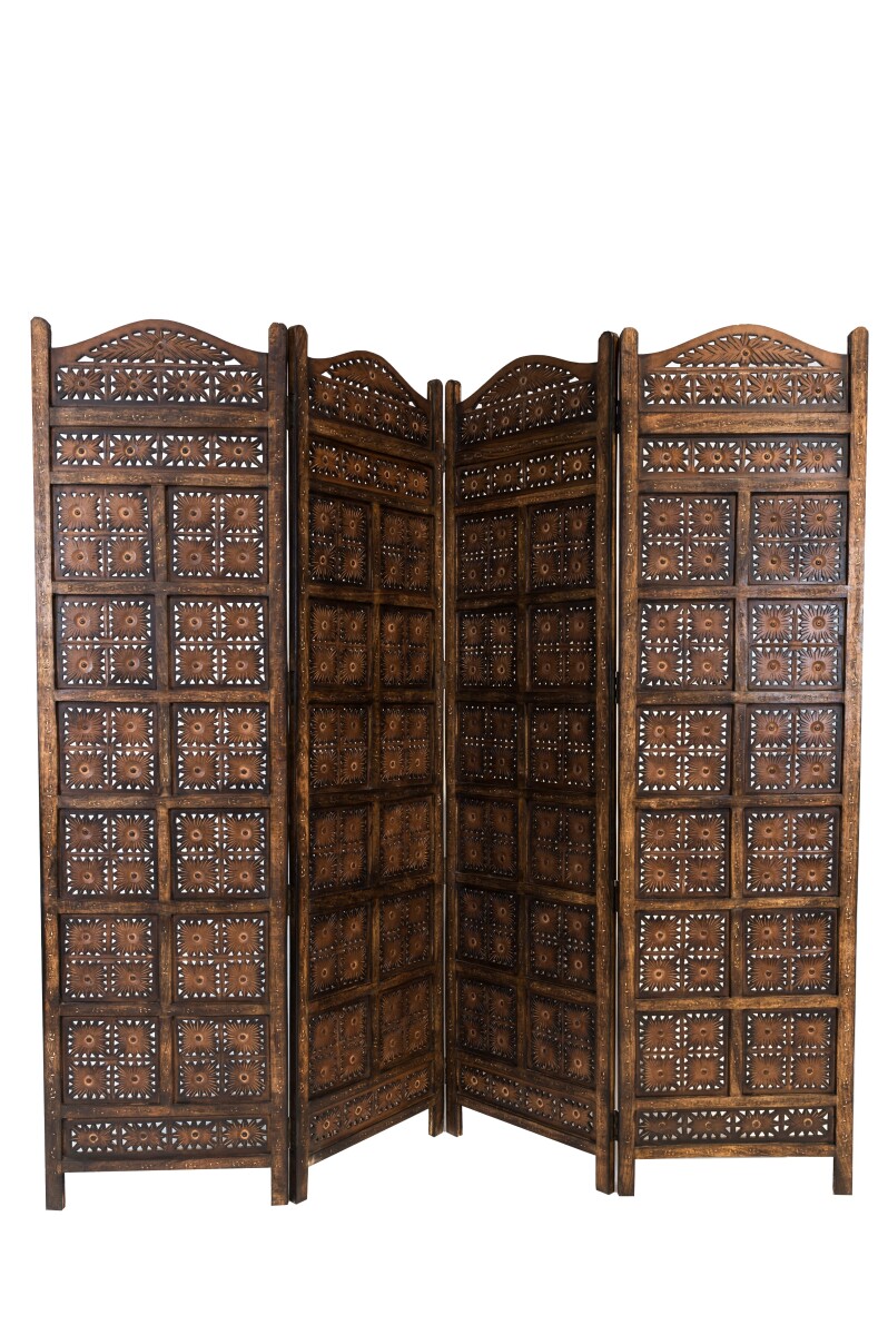 Kamala-kamerscherm, houten kamerscherm,  box