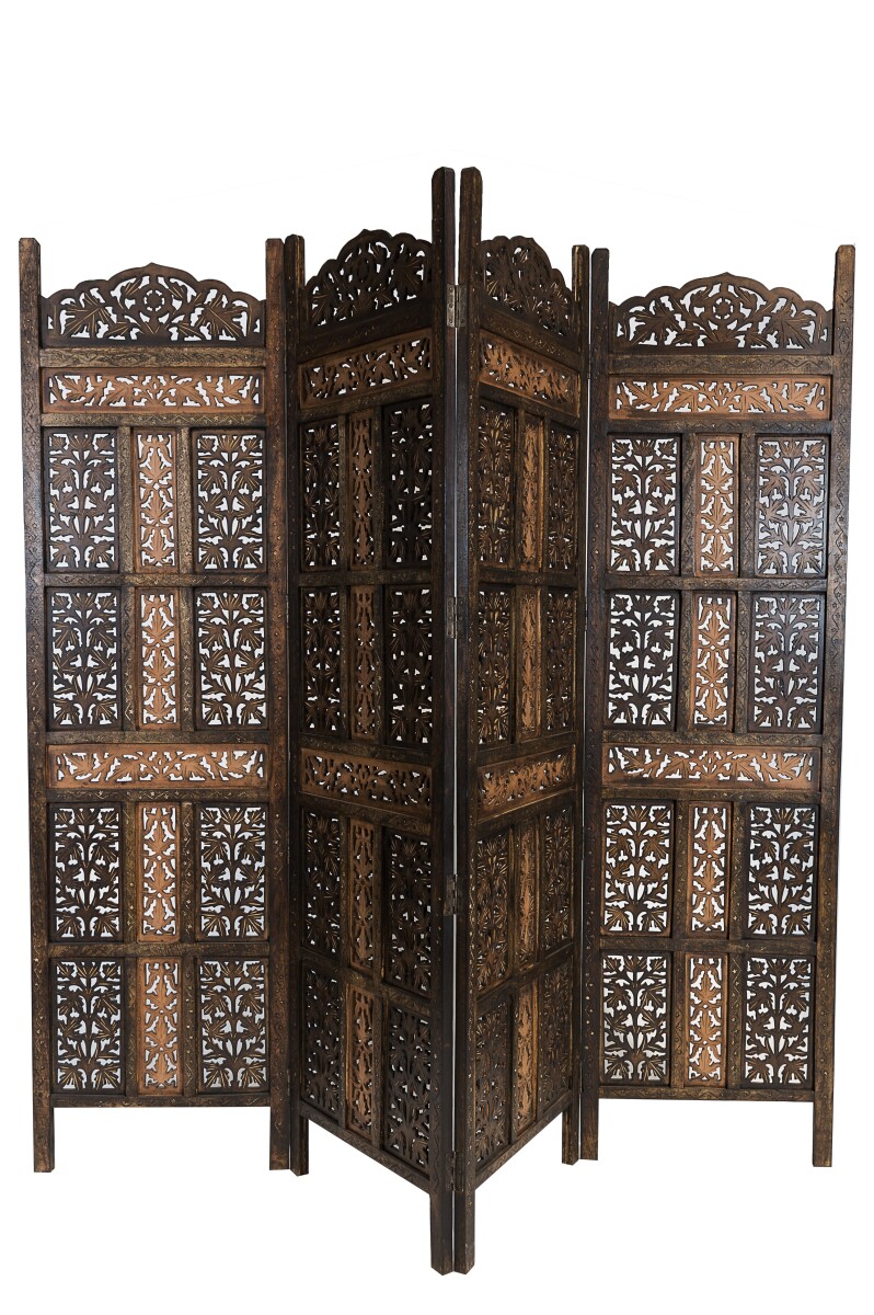 Krishna-kamerscherm, houten handgemaakte box