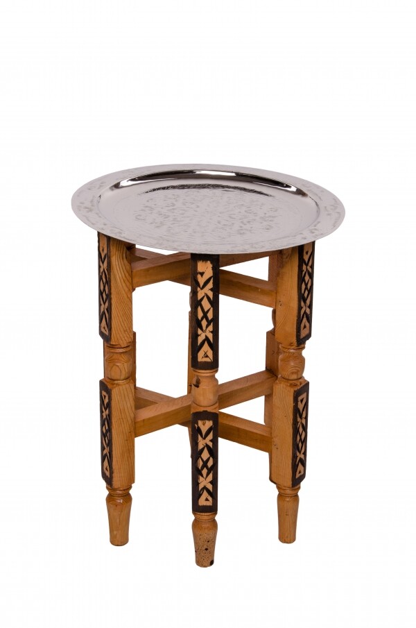 Orient-tafel Iman - zilverkleurig, 40 cm box