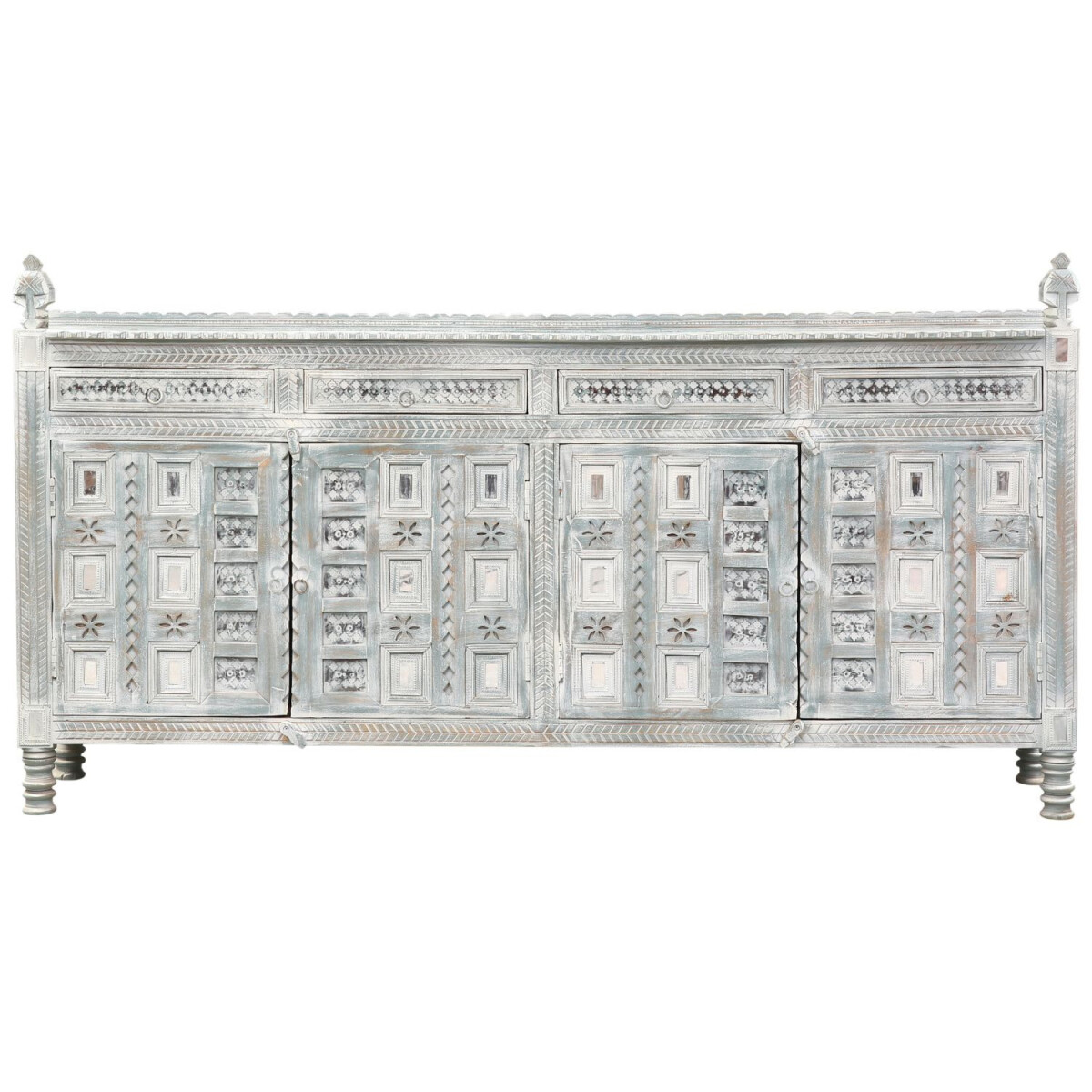 Oosterse vintage dressoir Hajiba grijs 1 box