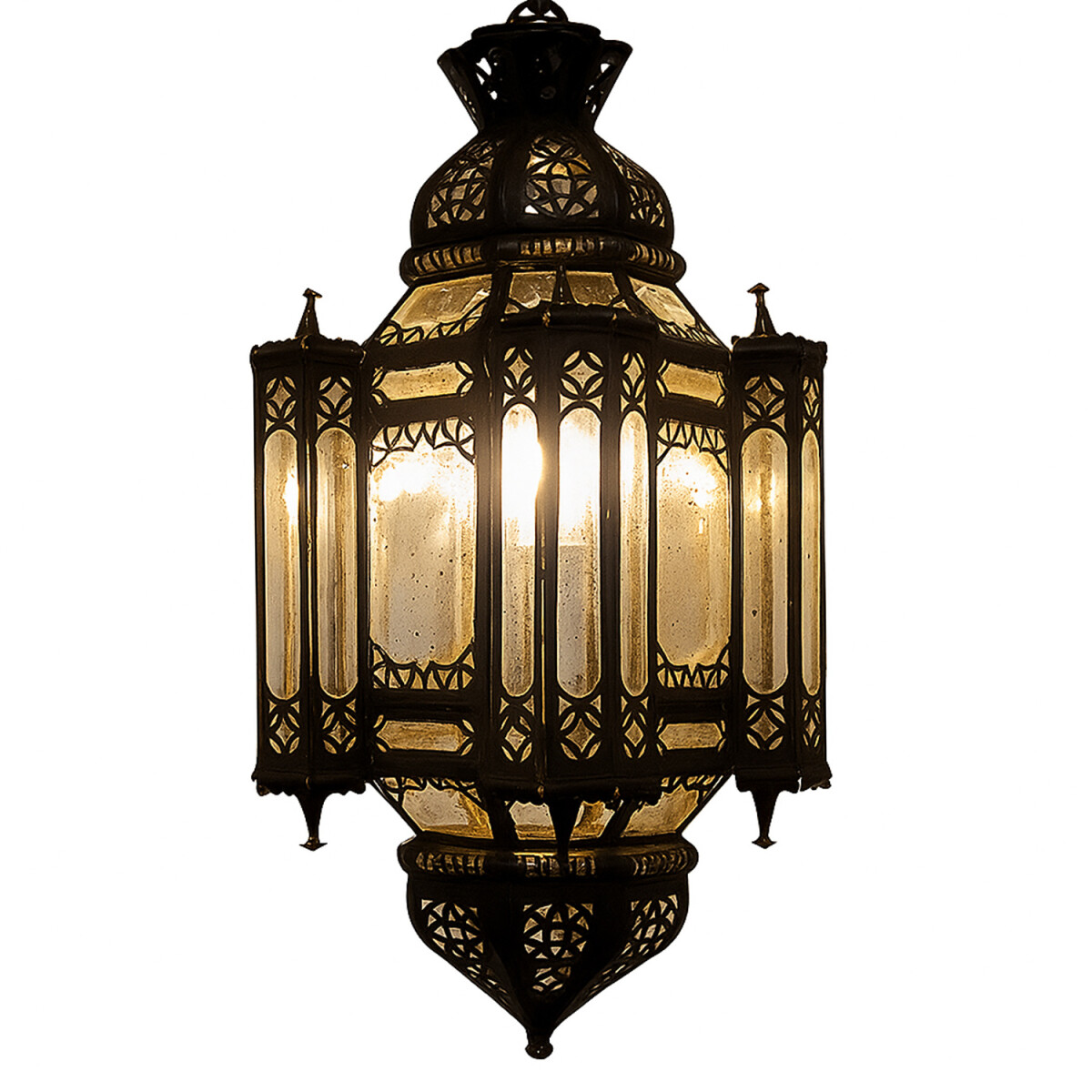 Plafondlamp La Noche glas & metaal 70 cm | Mediterrane h