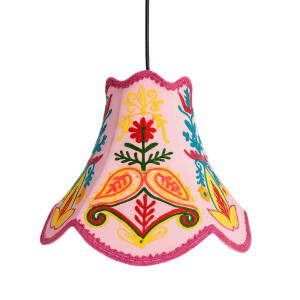 Shabby chic lamp Shyamana paars 33 cm | Boho stoffen...