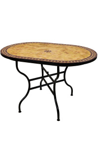 Marokkaanse mozaïektafel Bilbao Beige Bordeaux...