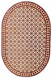 Marokkaanse mozaïektafel Albaicin Beige Bordeaux...