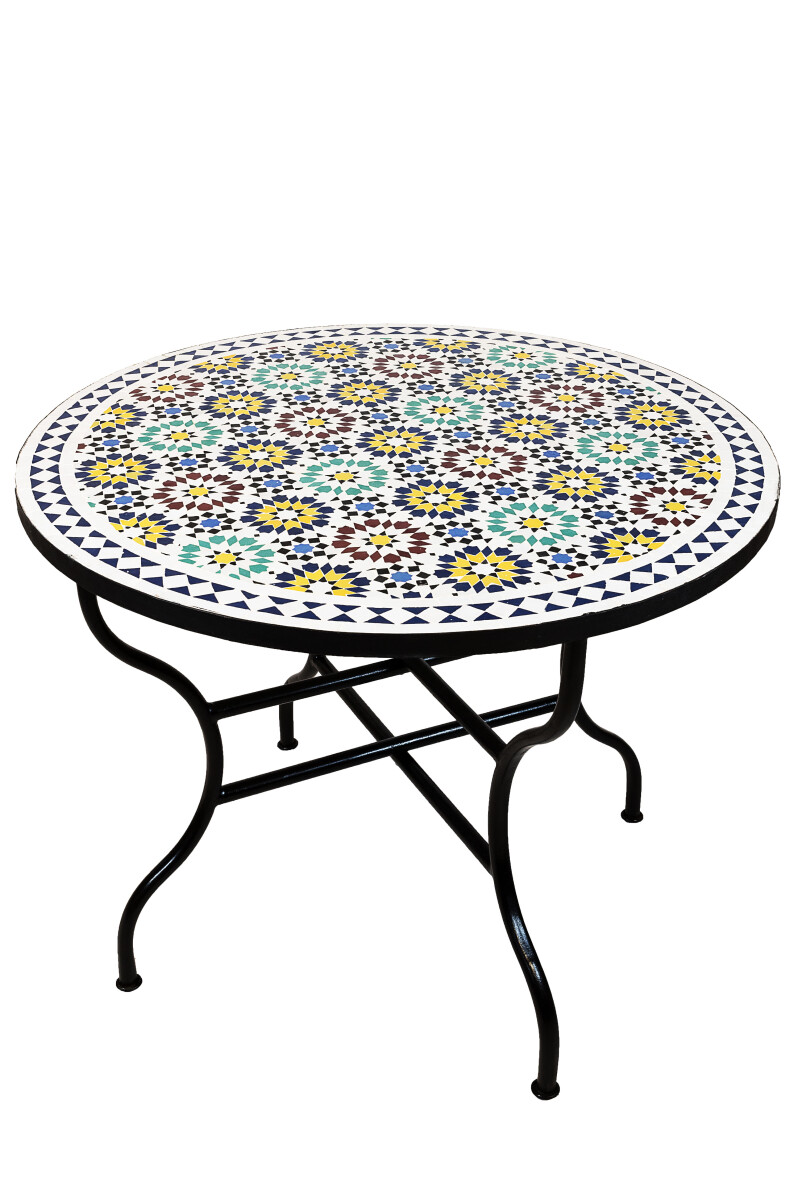 Marokkaanse mozaïektafel Albaicin, veelkleurig, 100 cm 