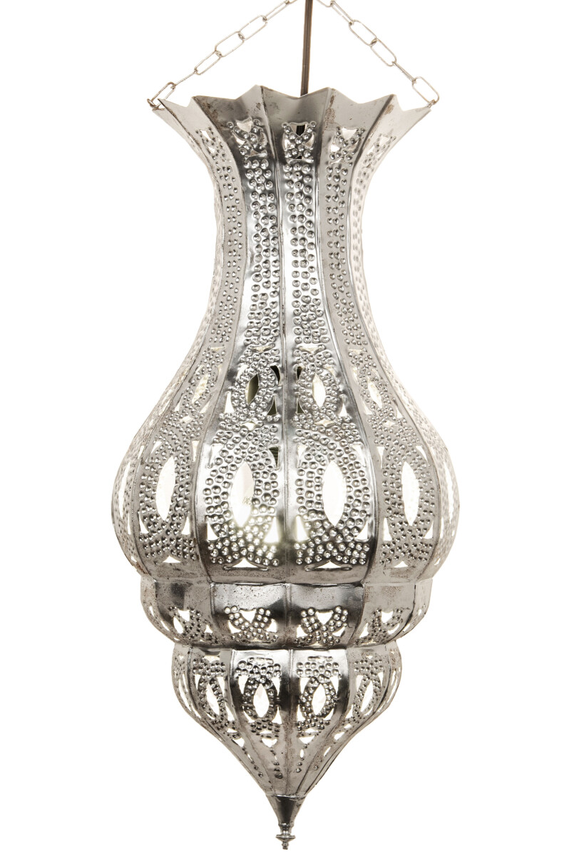 Oosterse lamp Djamir, zilver, hoogte 47  box