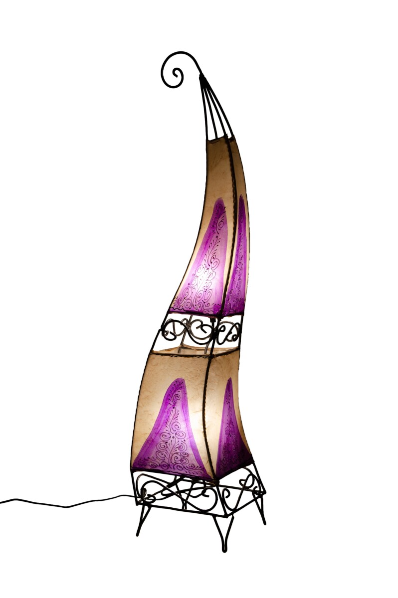 Staande lamp Ashoura 100 cm van leer | M box