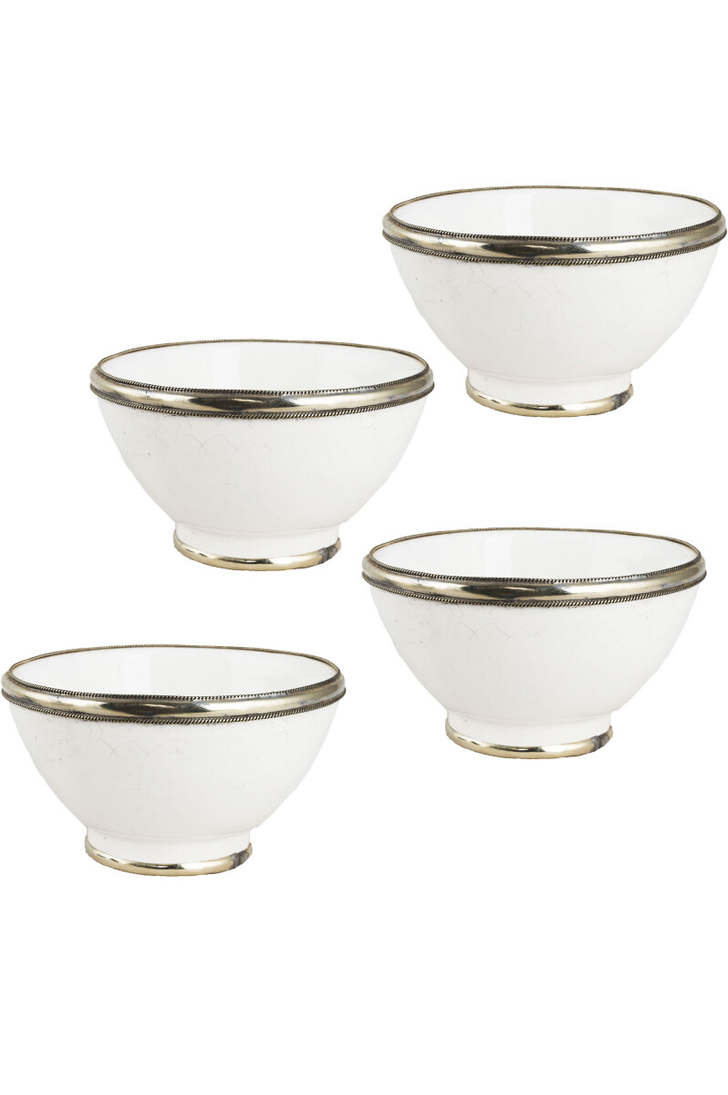 Set van 4 oosterse schalen Cariba - Wit
