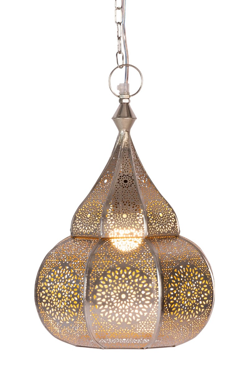 Oosterse hanglamp Ilham zilver - 40 cm