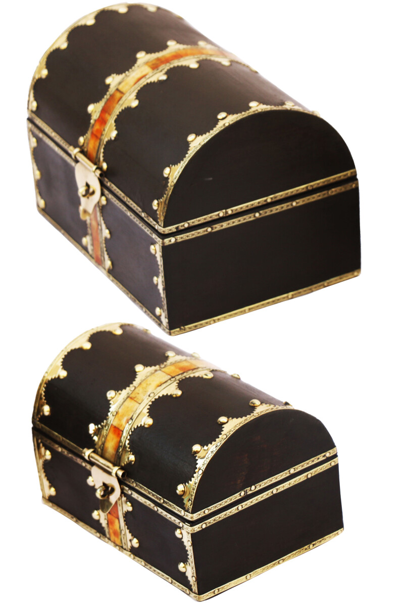 Set van 2 oosterse schatkisten Bibni - 20 cm -
