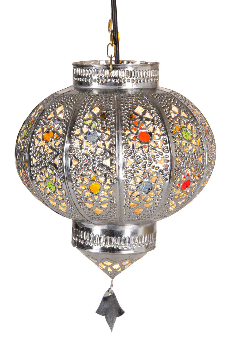 Hanglamp Malak zilver 25 cm | Marokkaanse lamp van metaal