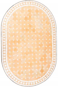 Marokkaanse mozaïektafel Marrakesh beige-wit 120x80...