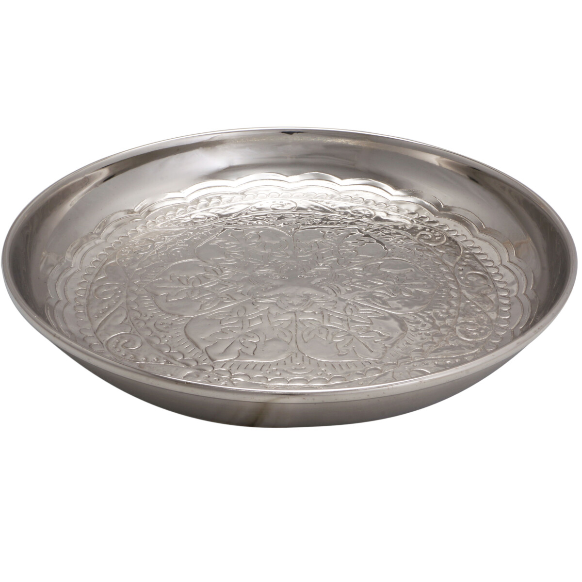 Oosters dienblad Afet zilver 31 cm box