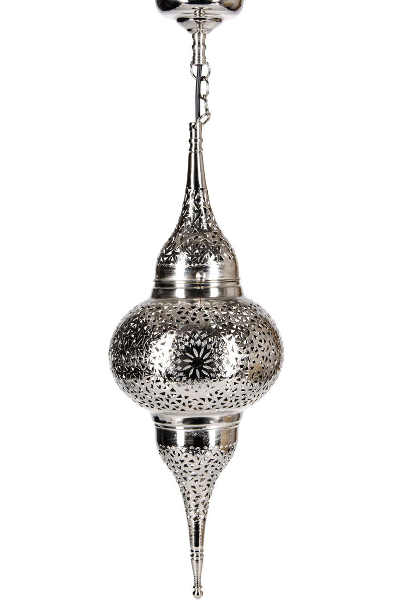 Hanglamp Hayati zilver 55 cm | Marokkaanse lamp van messing