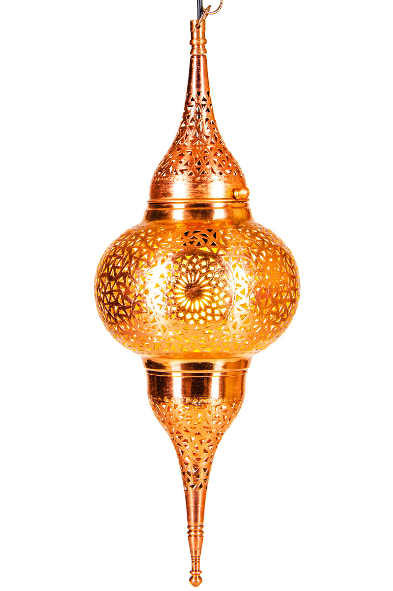 Hanglamp Hayati koper 55 cm | Marokkaanse lamp van messing