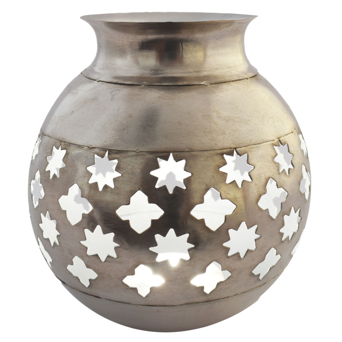 Oosterse windlicht Arabica zilver box