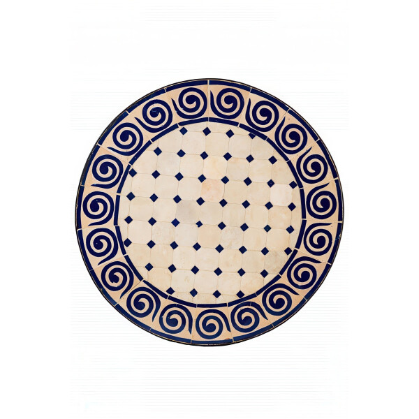 Beige-blauw