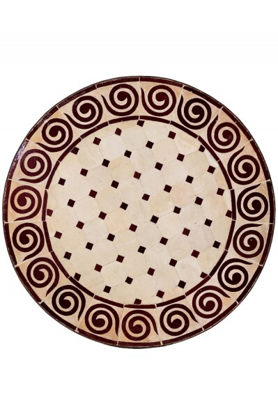 Beige-bordeauxrood