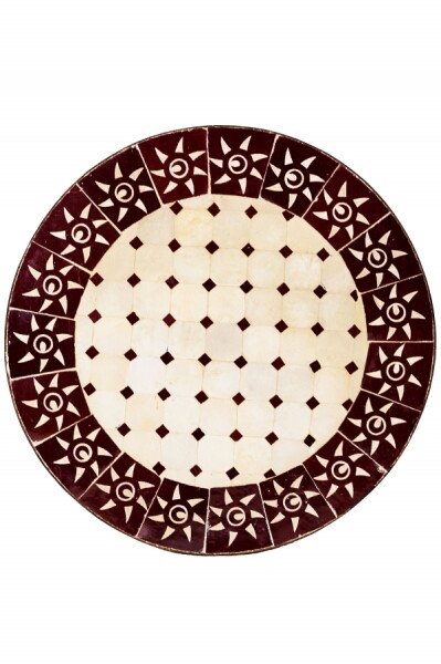 Beige-bordeauxrood