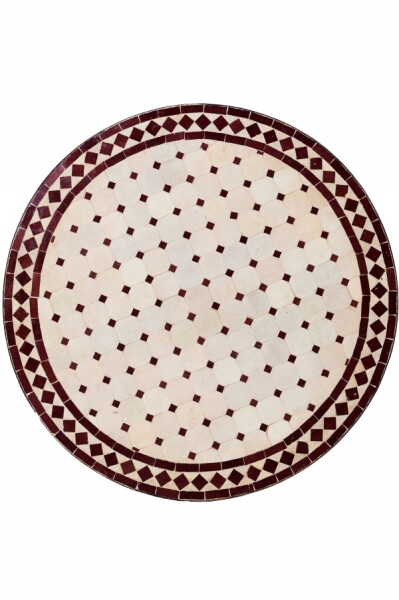 Beige-bordeauxrood