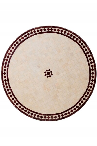 Beige-bordeauxrood