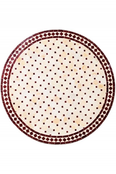 Beige-bordeauxrood
