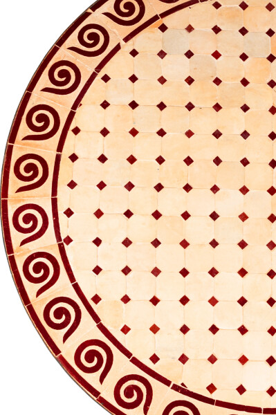Beige-bordeauxrood