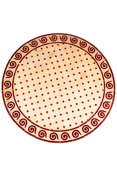 Beige-bordeauxrood