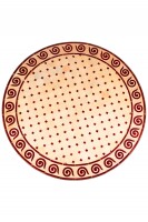 Marokkaanse mozaïektafel Spiraal Beige Bordeaux, 80 cm, 45 cm hoog