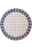 Marokkaanse mozaïektafel Spiraal Beige Blauw ø 100 cm, 45 cm hoog